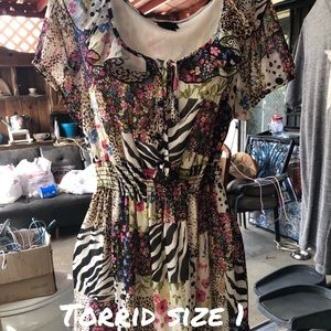 Multi colored zebra print dress